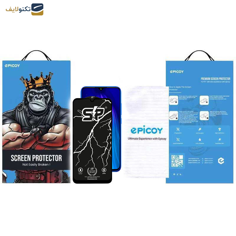محافظ صفحه نمایش گوشی شیائومی Redmi Note 8T-Note 8 2021-Note 8 اپیکوی مدل SP Factory - Epicoy SP Factory Screen Protector For Xiaomi Redmi Note 8T-Redmi Note 8 2021-Redmi Note 8